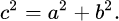 Fórmula Teorema de Pitágoras