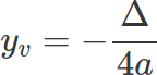 Fórmula para calcular o Y do vértice