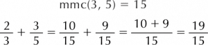 Adição de frações com denominadores diferentes