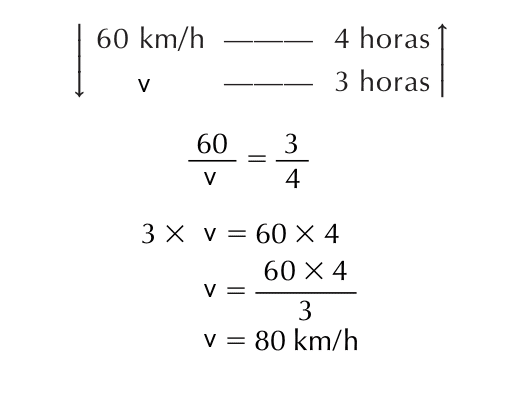 Exemplo prático 2 de regra de três simples - Grandezas Inversamente Proporcionais